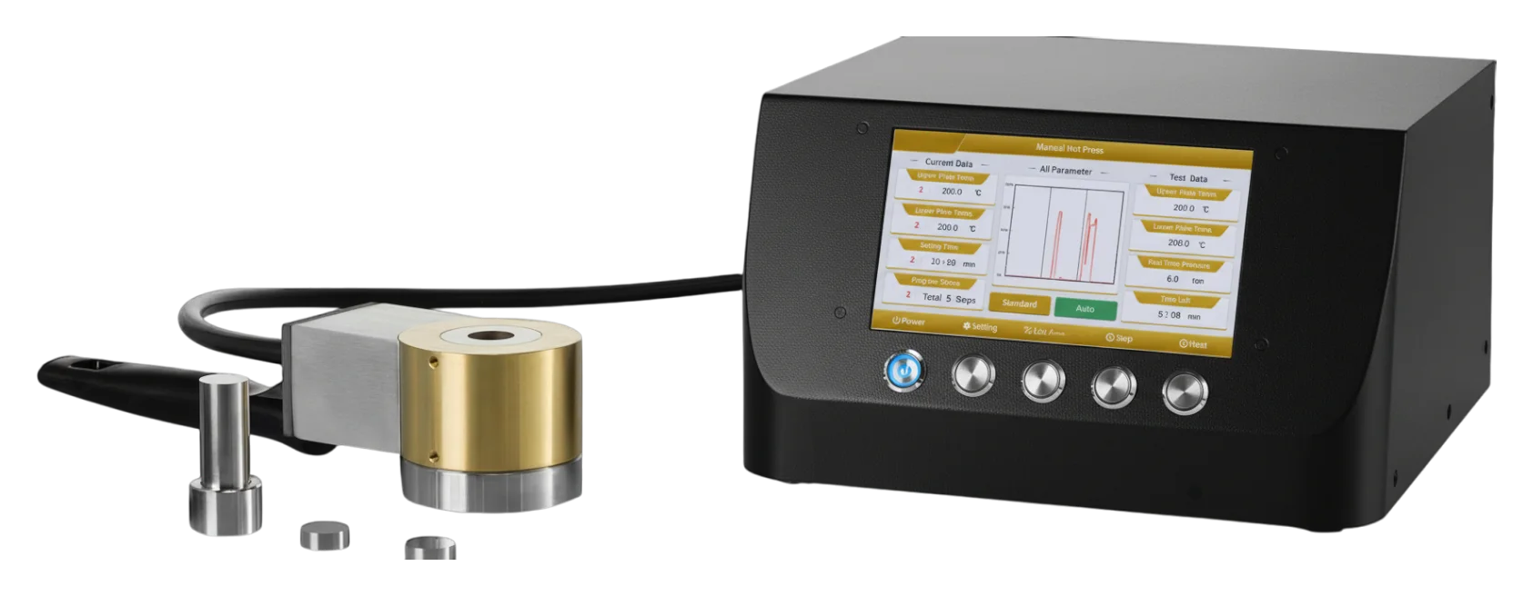 Heatable die set assembly for thermal-assisted pellet compaction