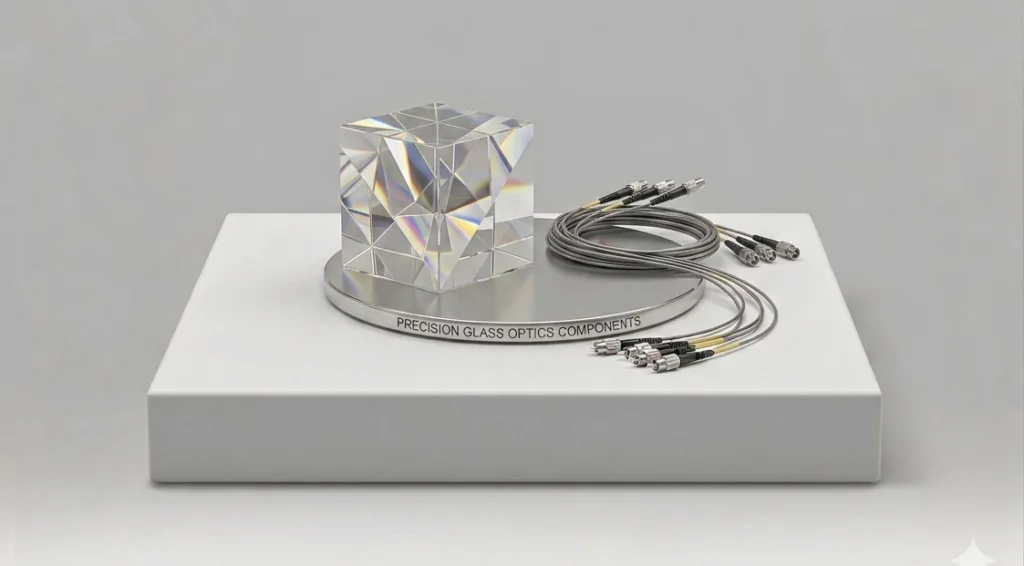 Precision optical component with polished facets